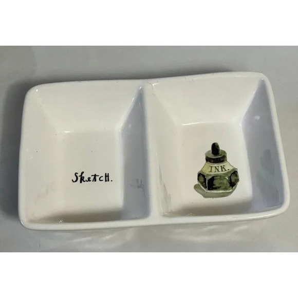 RAE Dunn Home Office Organizer Sketch Ink Plate - Picture 1 of 8